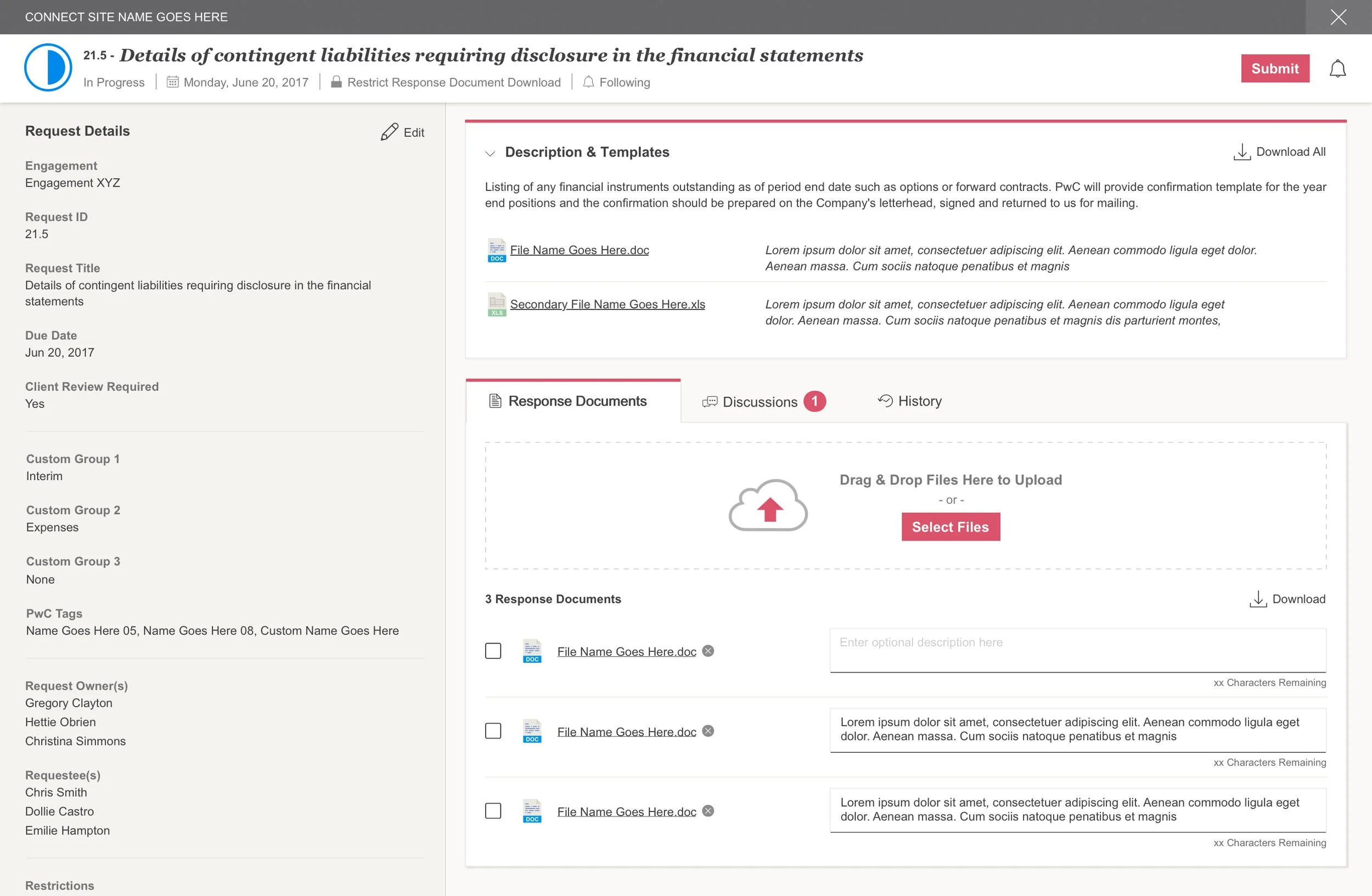 PwC Connect - Audit Documents hi-fi