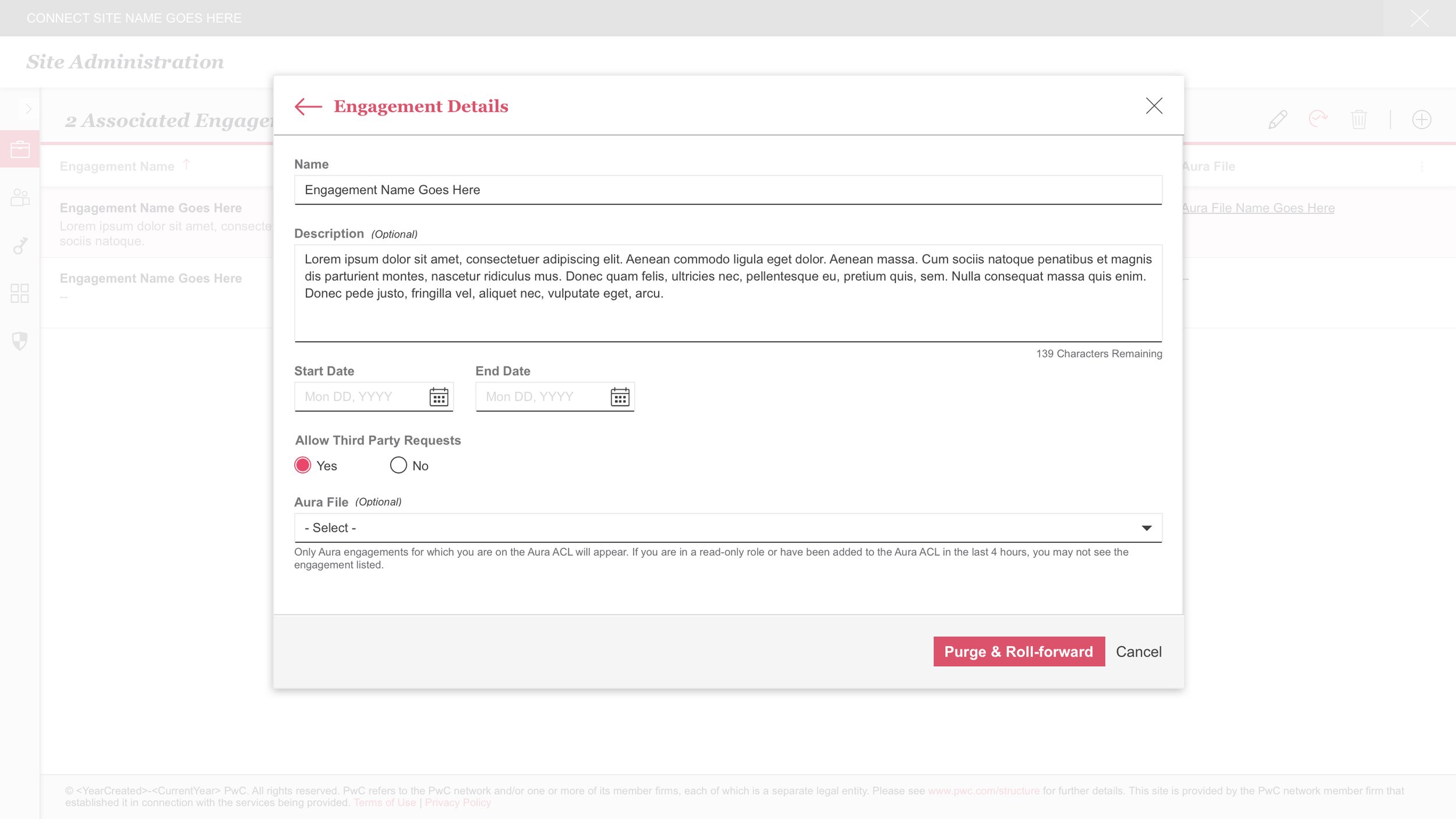 PwC Connect - Details modal