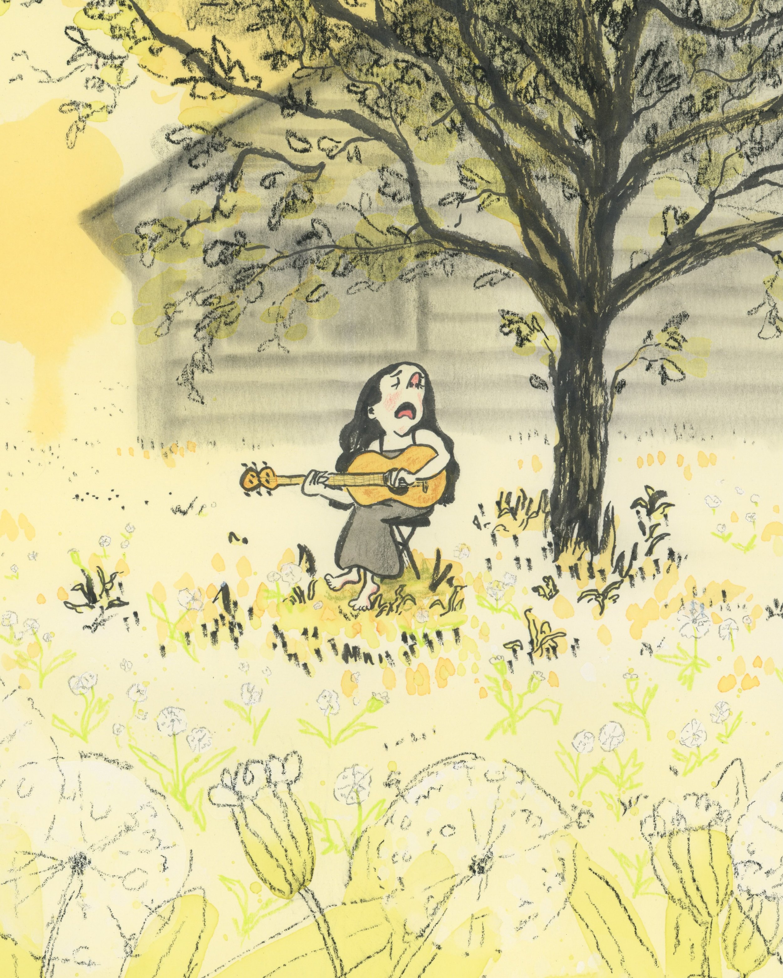 A lover&rsquo;s lament.
I had a lot of fun playing with limited colors and materials on this one, all the while listening to very moody music 💔

#editorialillustration #analogillustration #kidlitart #picturebookillustration