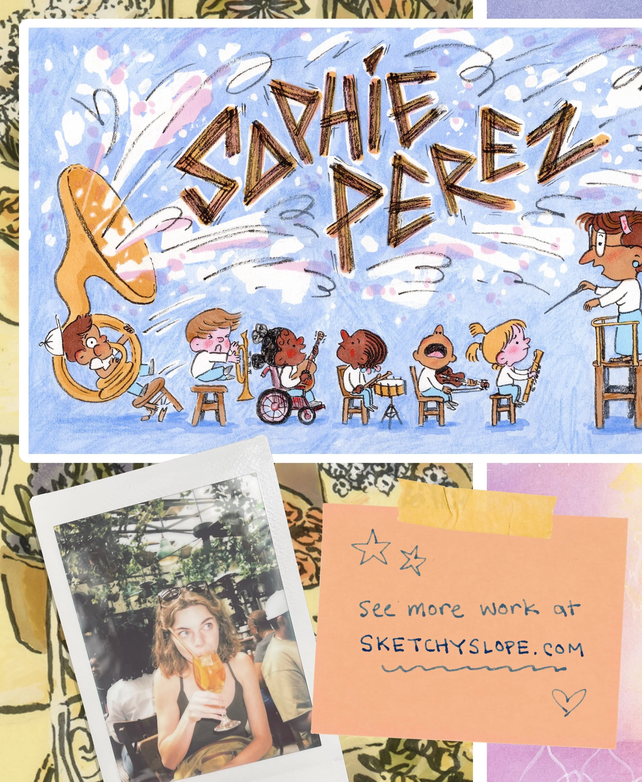 It&rsquo;s #portfolioday 💖

My name is Sophie and I&rsquo;m an author/illustrator who loves humor, preciously flawed characters and nostalgic environments. 

✏️ Texture and expressive lines are my cup of tea - made with ink, pencils, markers, pastel