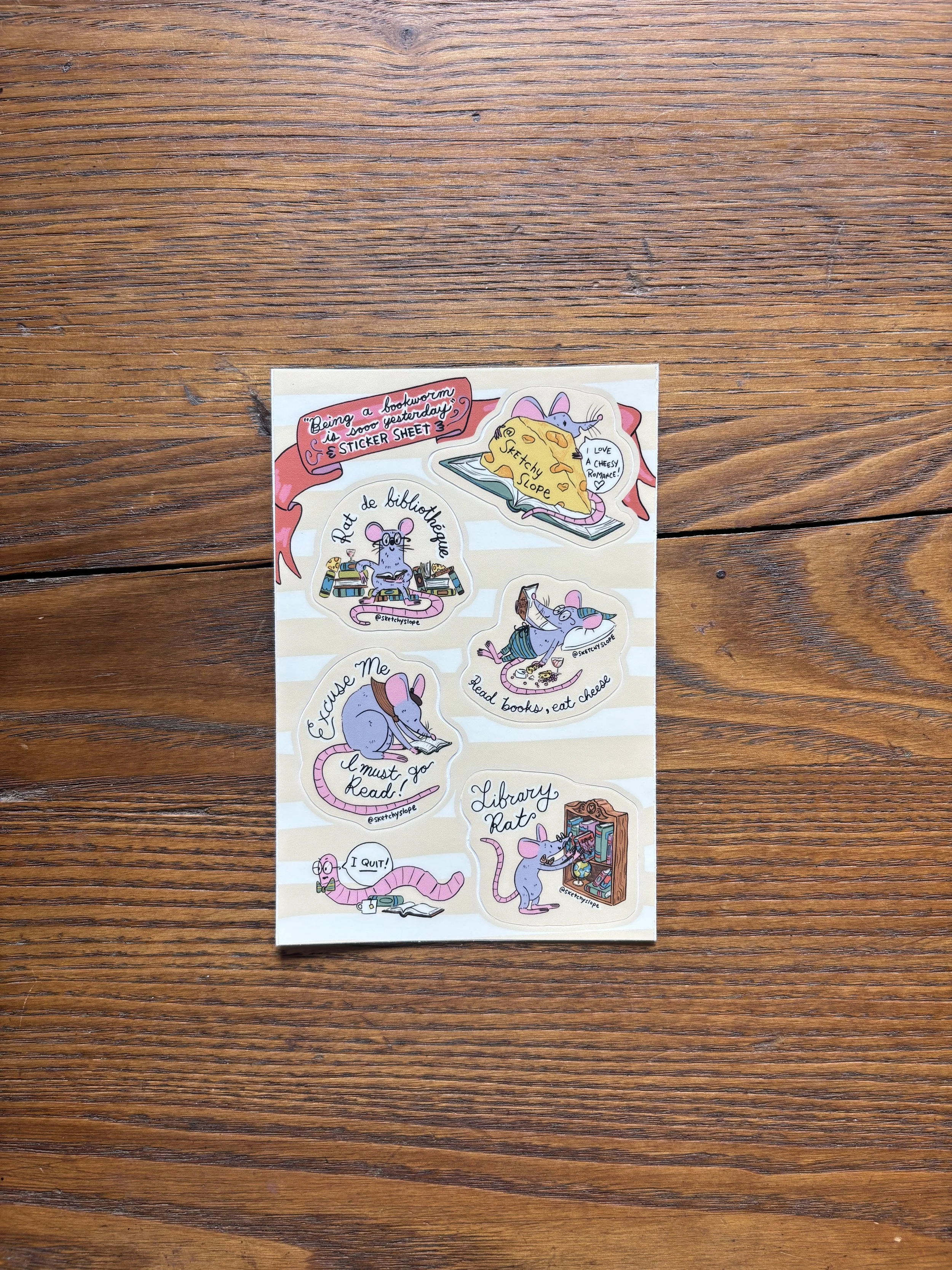Library Rat Sticker Sheet