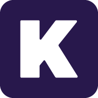 White letter K on a dark purple background.