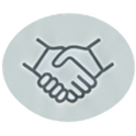 Handshake icon representing agreement or partnership