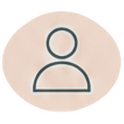 User profile outline icon on a light background