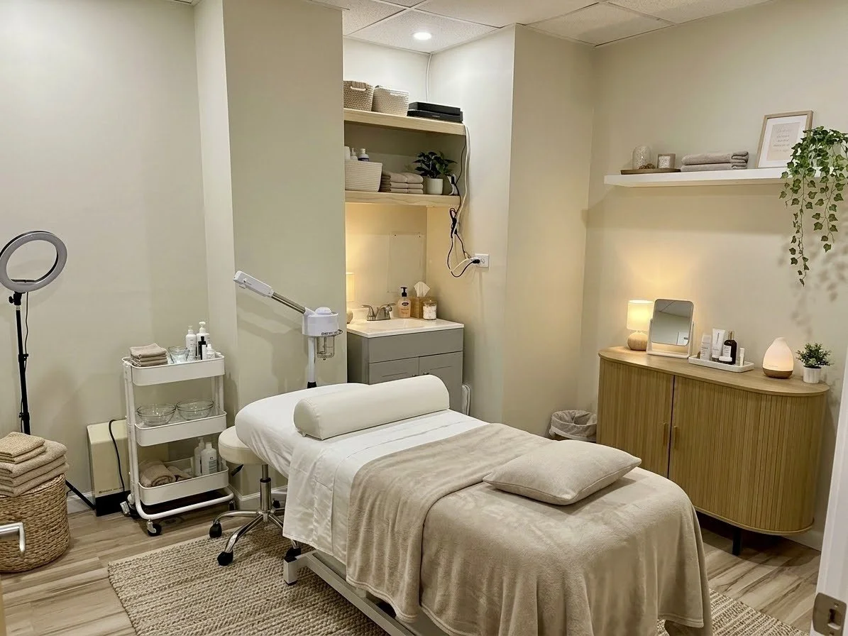 Wilmington Delaware Esthetician Beauty Therapy Lash Brow Holistic Health Wellness Consulting Practitioner Spa Bodywork Tanning Treatment Private Practice Room Salon Studio Office Suite
