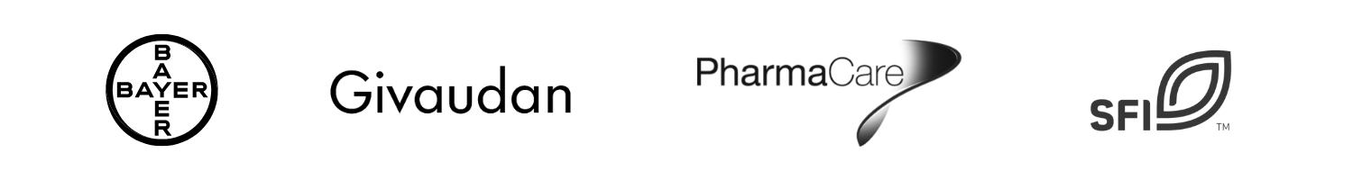 Companies leveraging Cogniss for life sciences innovation, including Givaudan, PharmaCare, and SFI Health. These organizations utilize Cogniss for real-world evidence collection, clinical trials, and patient engagement solutions.