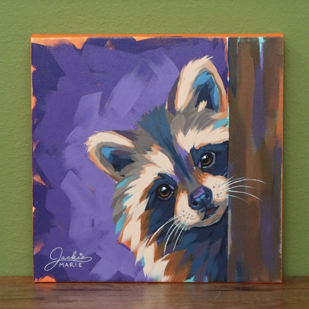 Reggie Raccoon: Original Acrylic Painting