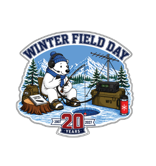 Winter Field day 20 year Anniversary Sticker