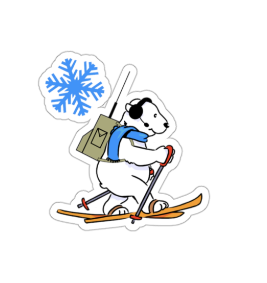 Winter Field day Die cut sticker