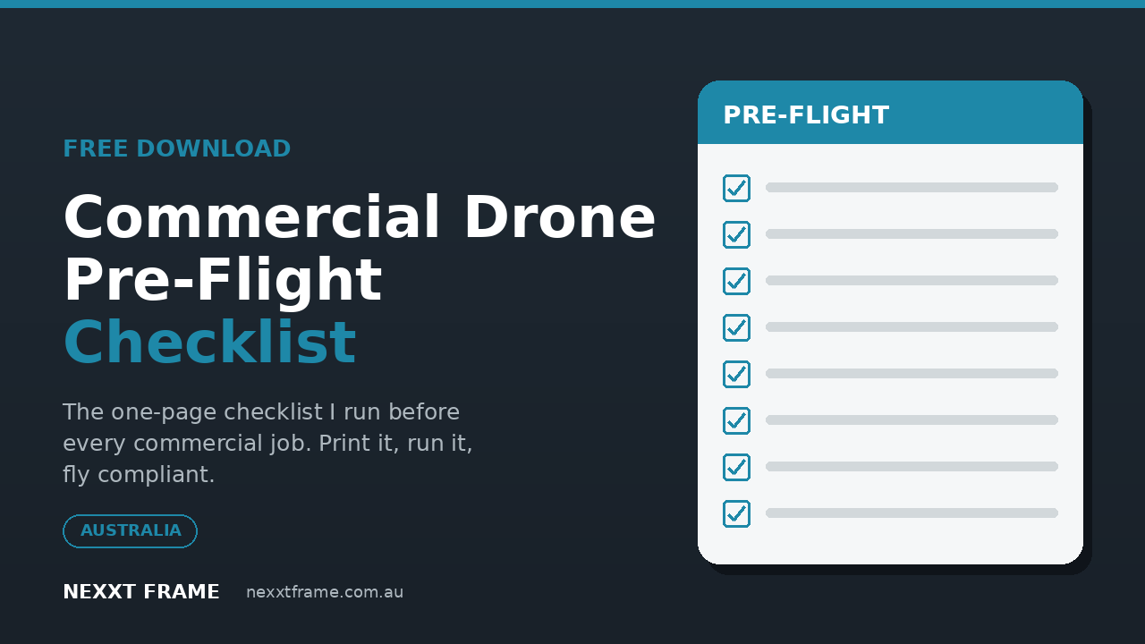 Commercial Drone Pre-Flight Checklist for Australian drone operators