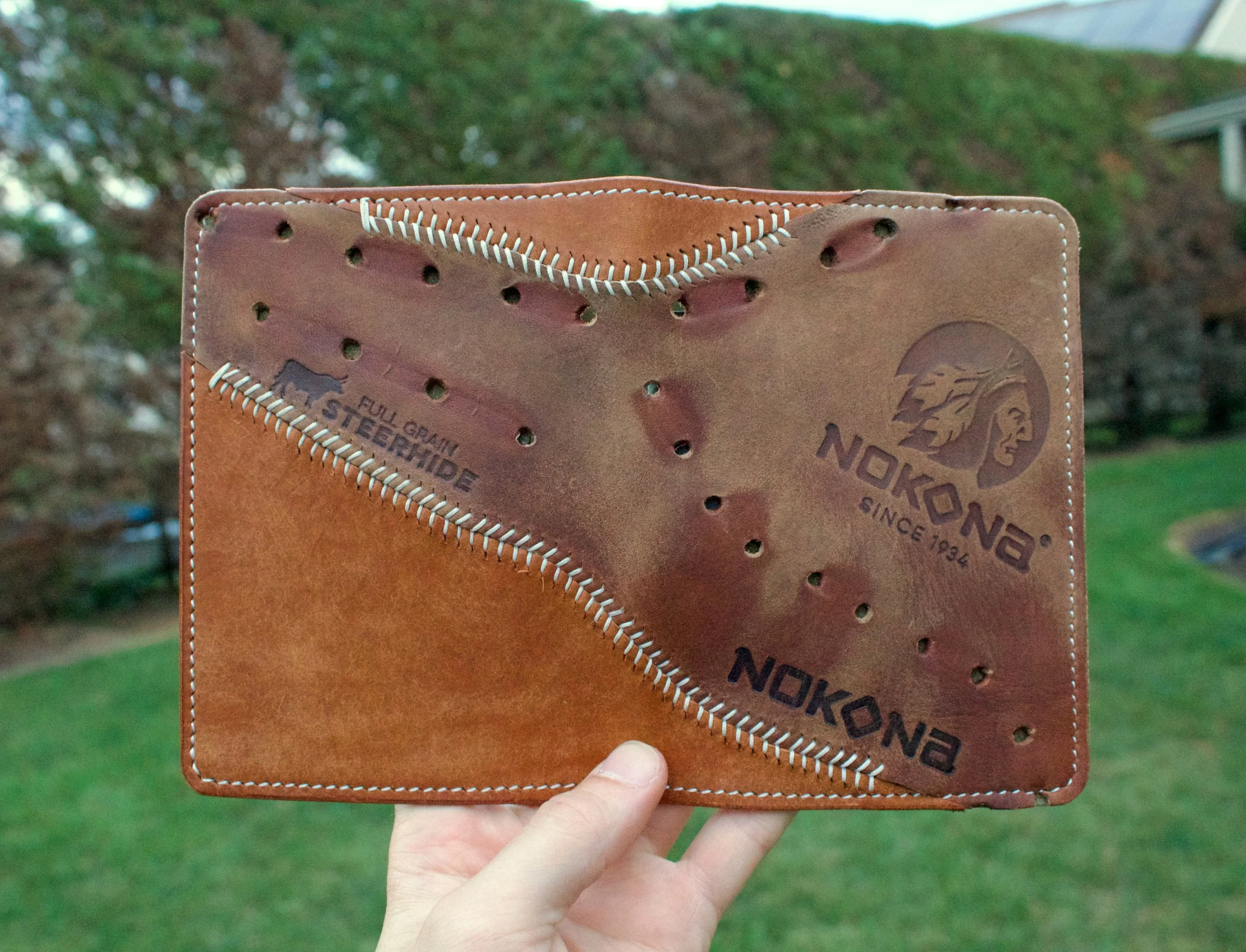 Notebook Cover — Upcycled Baseball Glove