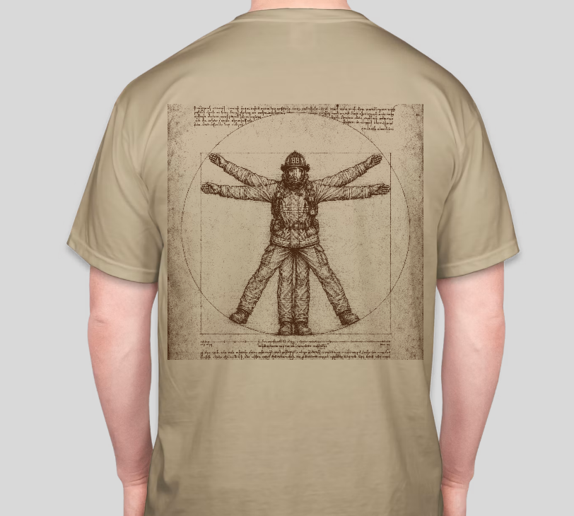 The Vitruvian Fireman T-shirt