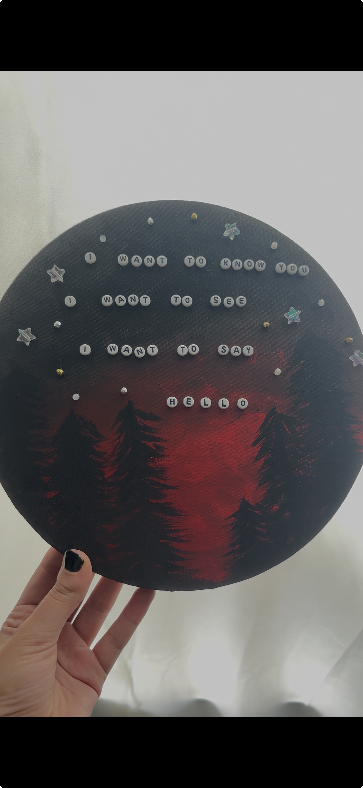 Custom Beaded Lyric Painting