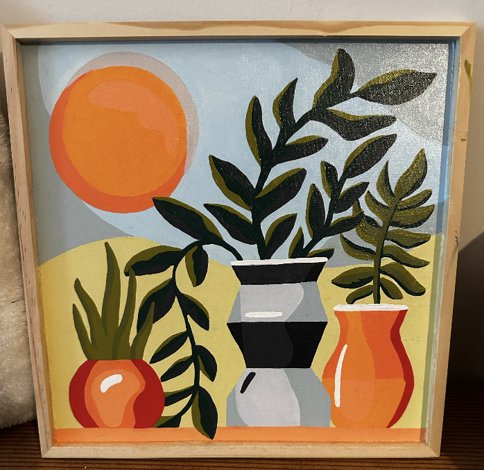 paint by number - Plants At Sunset