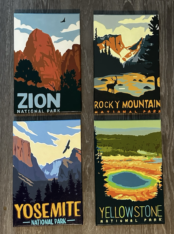 paint by number SET - National Parks Set
