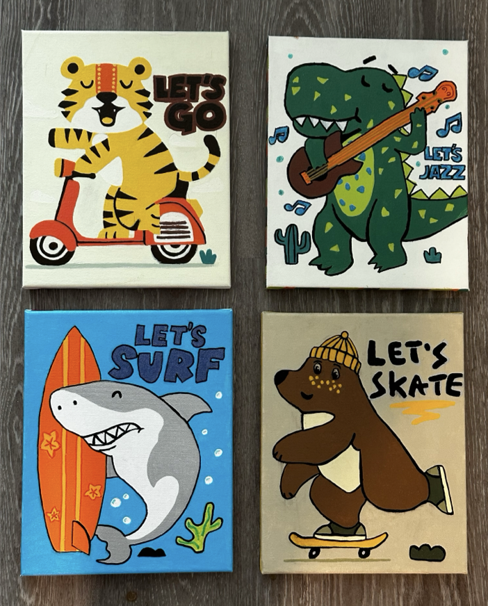 paint by number SET - Kids Room Animal Hobbies