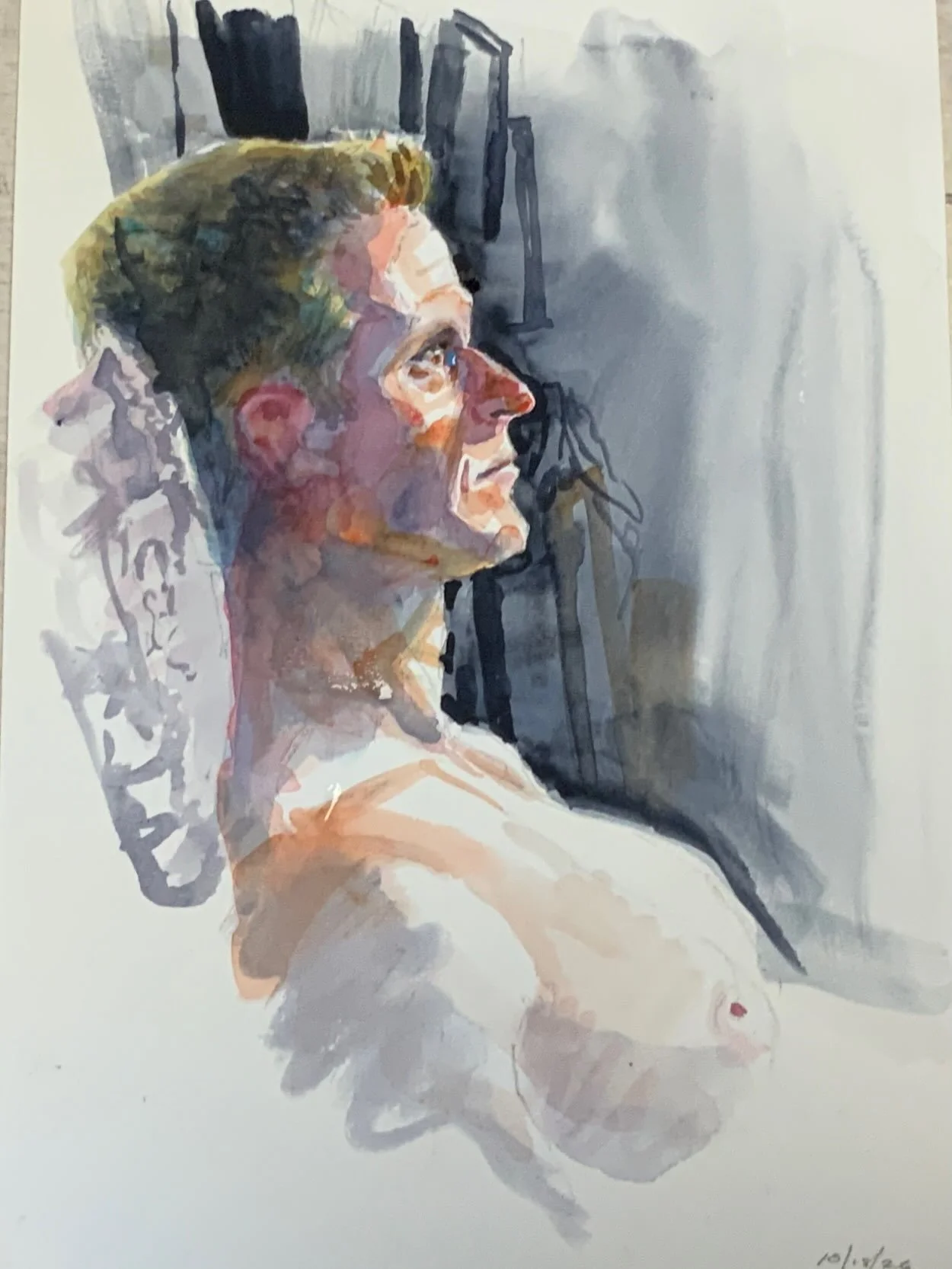 We had another lovely 3rd Sunday today, which meant we had our Long Nude Session! Our model Dane held one pose for the entire session. 
Art by: Dave Hicock, Marius Ifrim, Scott S., Doug, Richard Breyer, Jeff Ting, Steve Gault, and Abbigail Weiss
