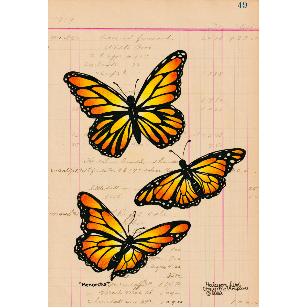 “Monarchs” Art Print, 2022