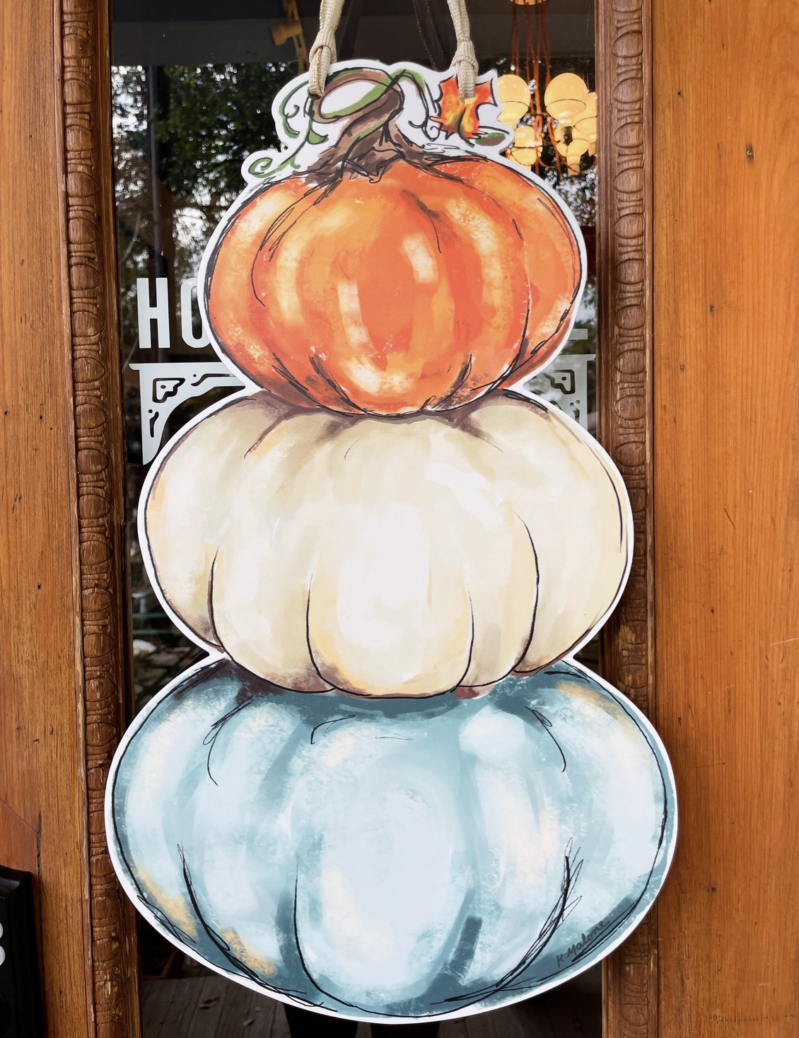 Pumpkin Stack Door Hanger