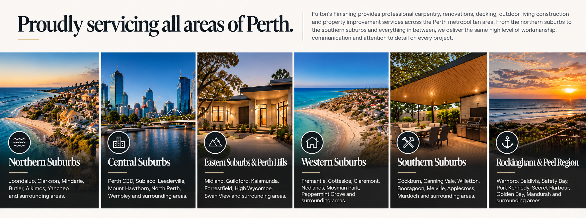 perth northern suburbs southern suburbs rockingham & peel regions perth hills western suburbs perth all areas
