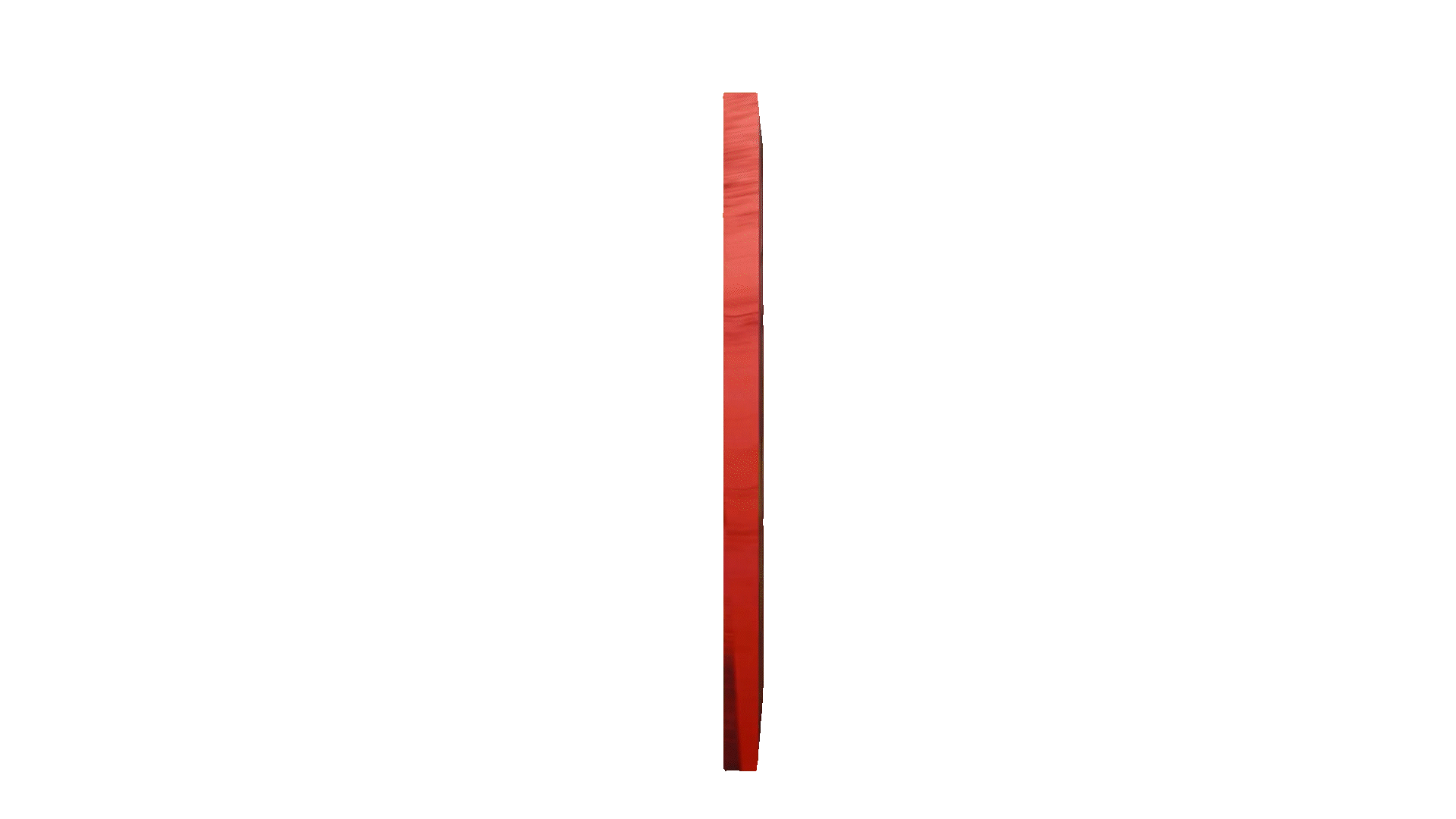 Red-tipped sword with a long, straight, pointed blade and black handle.