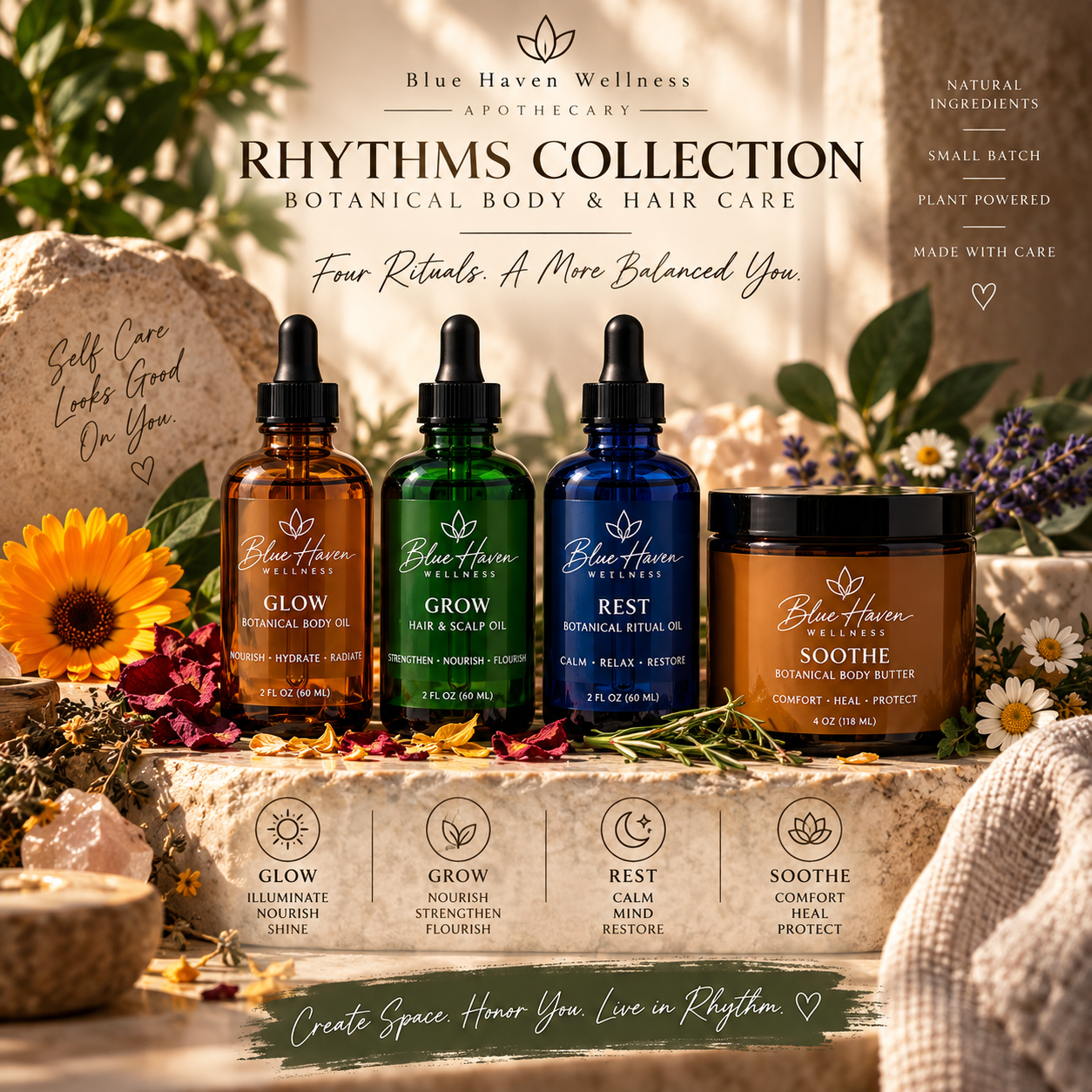 Rhythms Collection- Botanical Body & Hair Care
