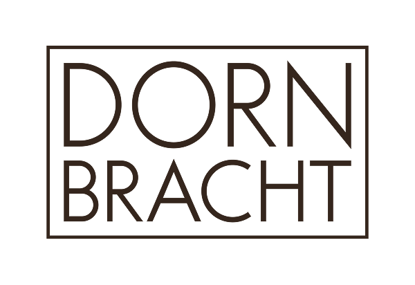 Logo mit dem Text "DORN BRACHT" in schwarzer Schrift innerhalb eines rechteckigen Rahmens.