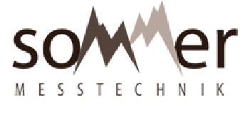 Logo mit dem Text 'sommer MESS TECHNIK' und stilisiertem Berg- oder Gipfelmotiv in den Buchstaben M
