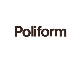 Das Logo von Poliform, einem Möbelhersteller.