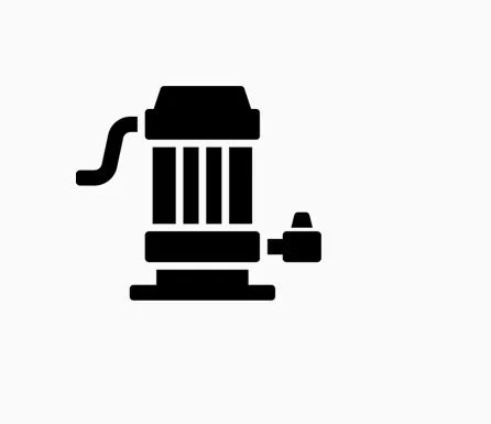 Silhouette of a coffee percolator on a plain background.
