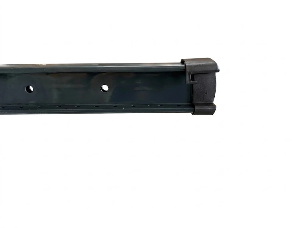 Poteau acier 68 x 52 mm à clips - gris RAL 7016 - grillage rigide - Hauteur 3.00 m