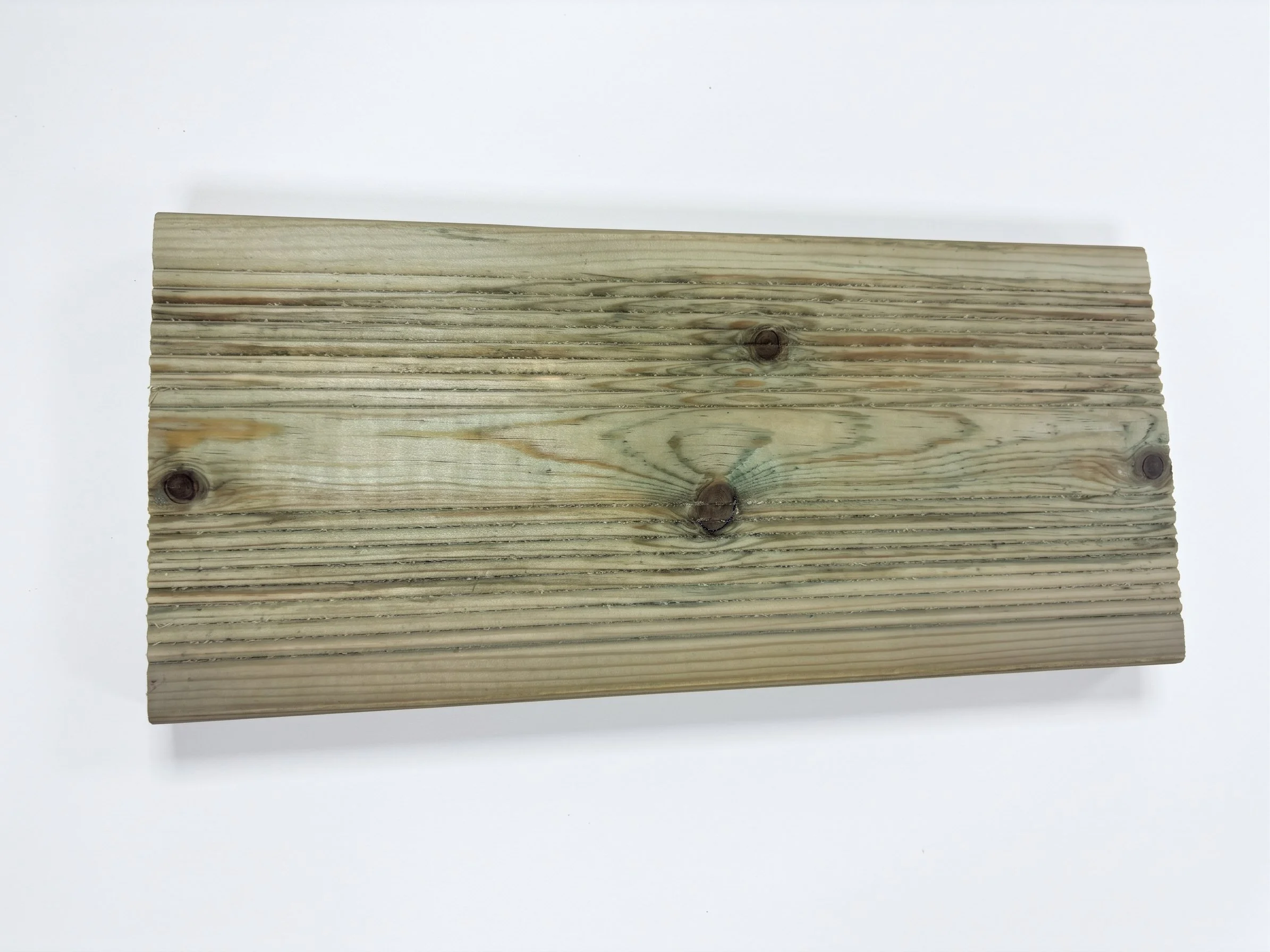Lame De Terrasse C24 Pin 27x145mm - Traitée CL4 Vert en  Long. 4.50m- Prix au M2