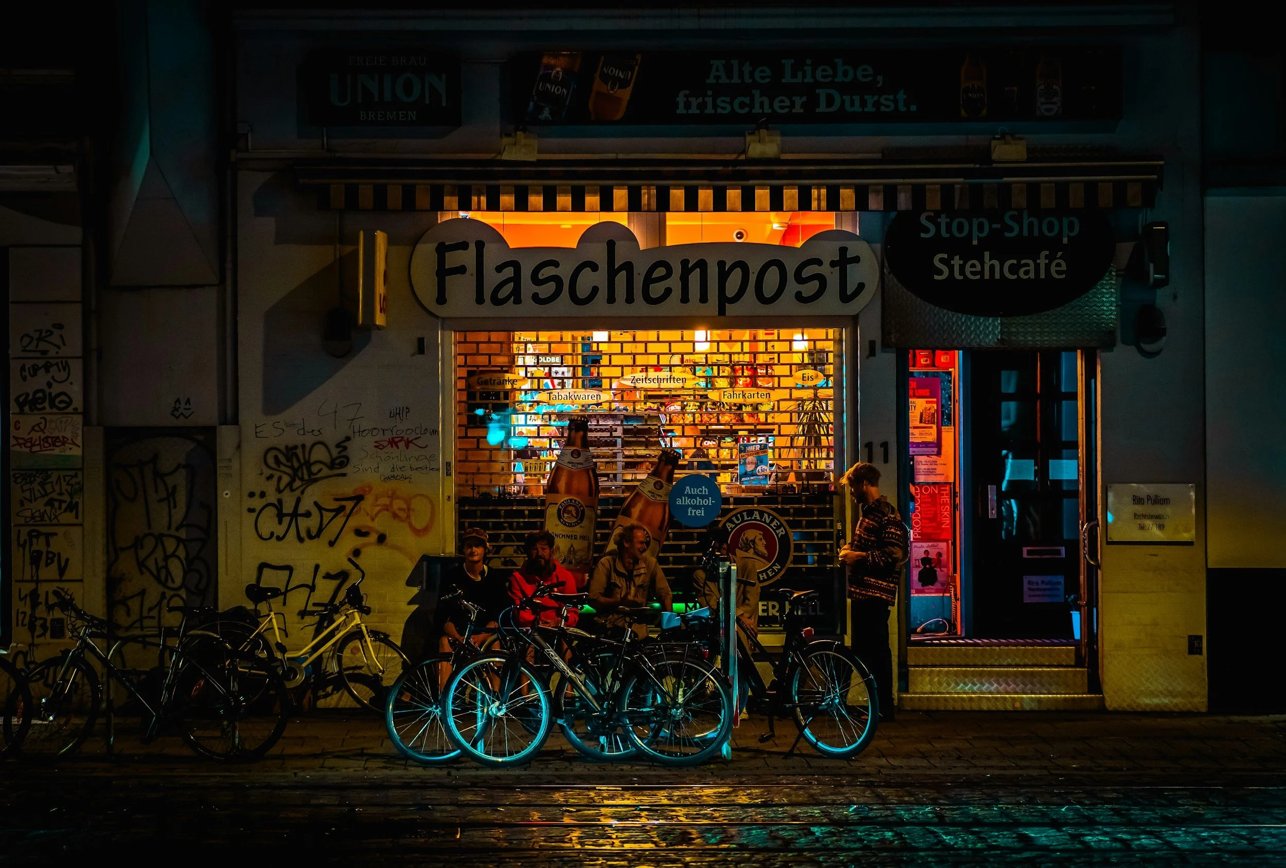 Ein Kiosk Names Flaschenpost. Auch wenn dieser nicht in Hannover Linden steht: Senden Sie mir gern eine Nachricht.