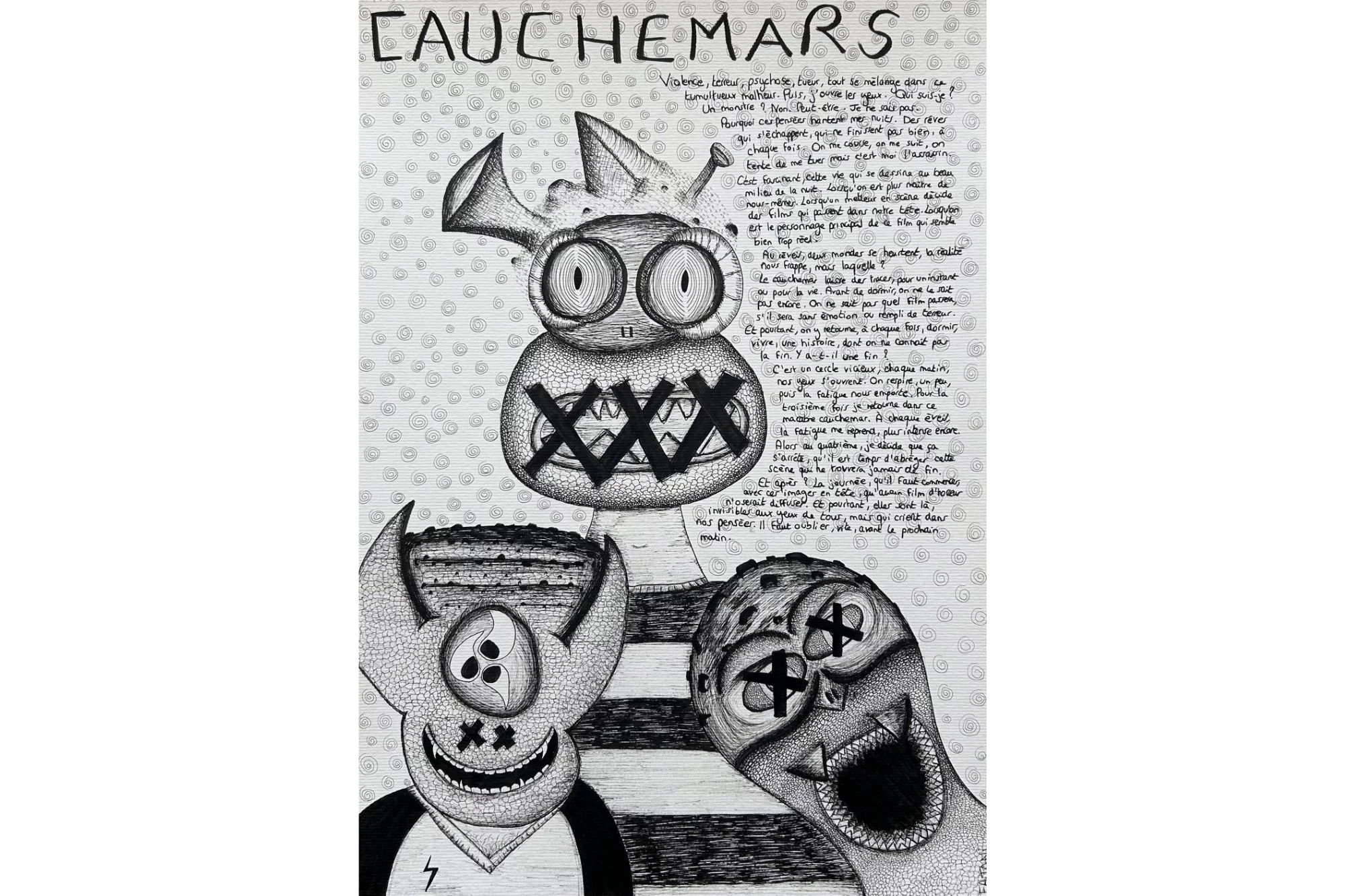 CAUCHEMARS - 30x42cm