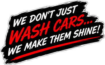 We don't just wash cars, we make them shine sticker
