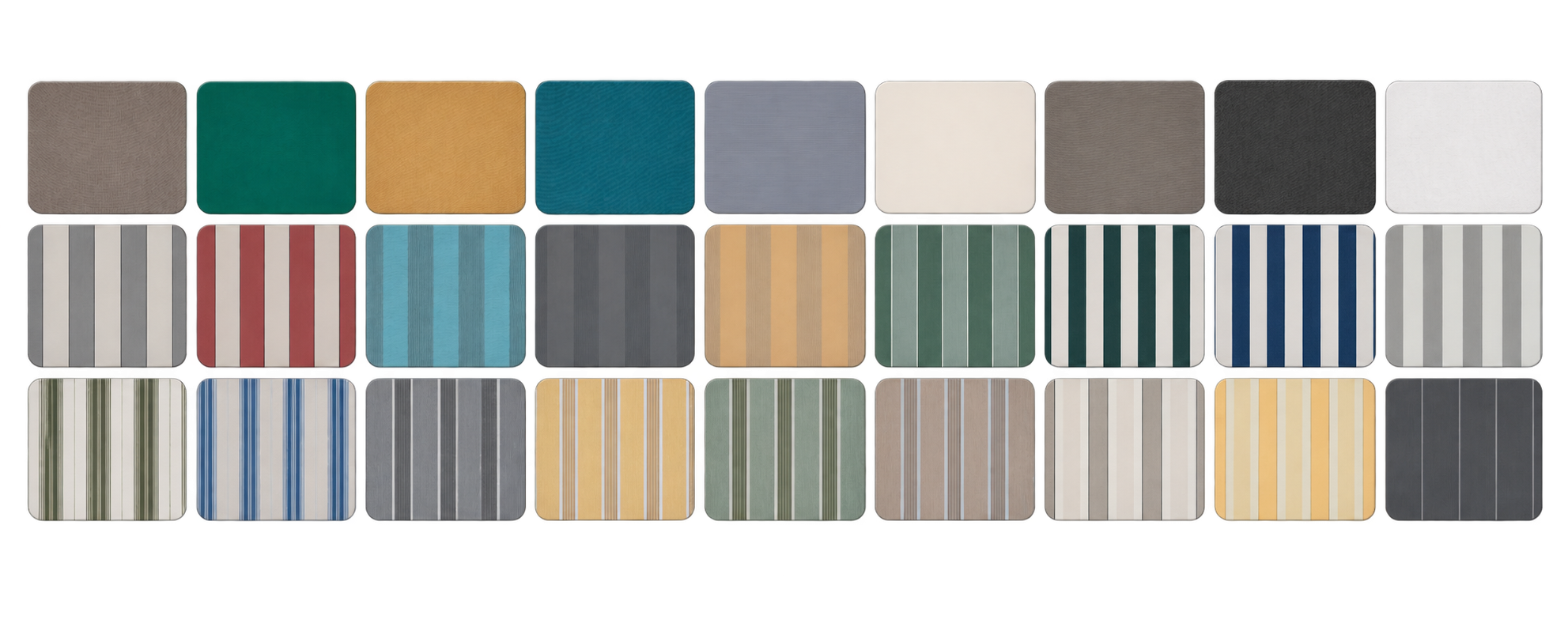 Patronen met horizontale en verticale strepen in verschillende kleuren.