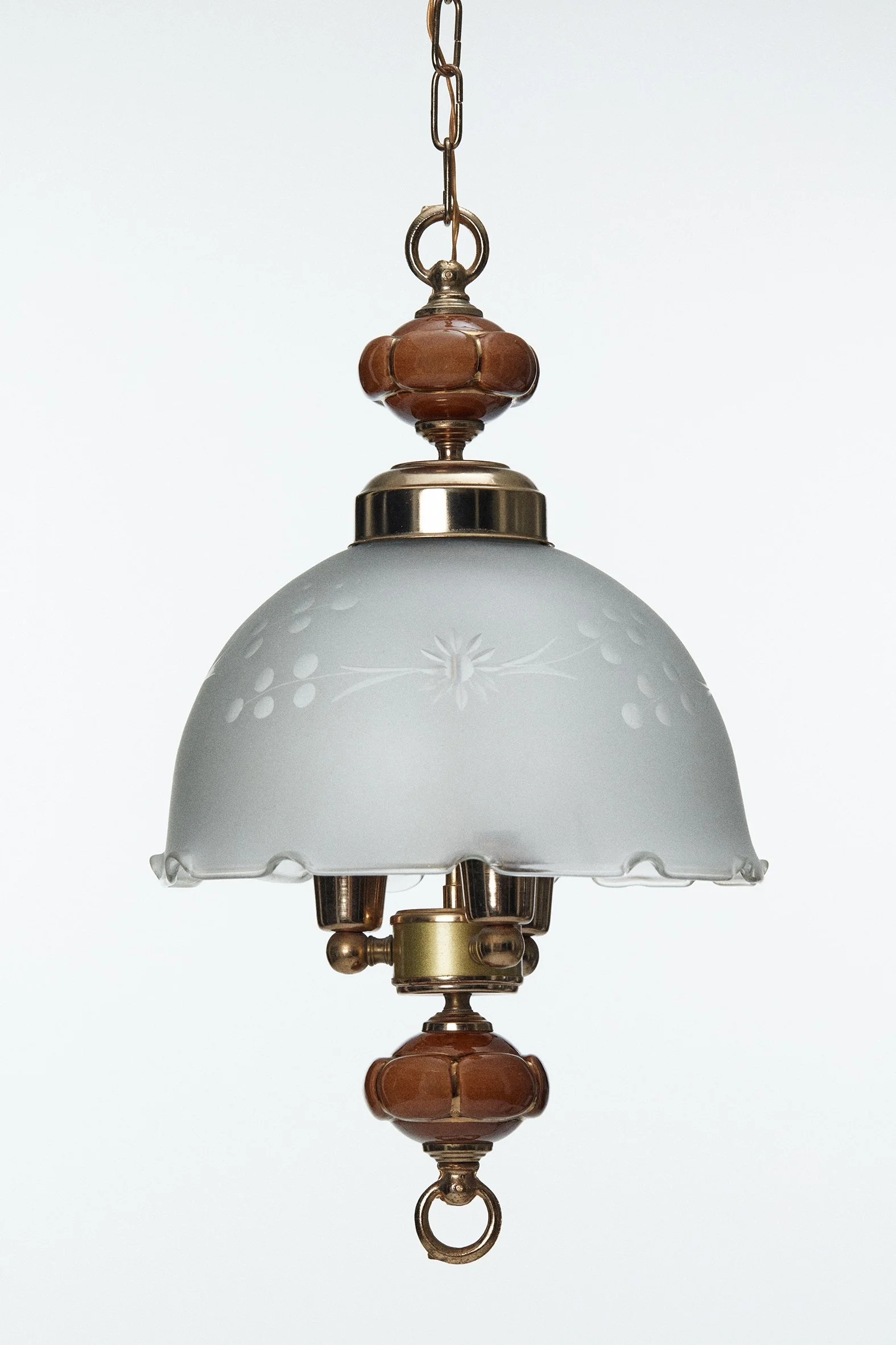 Porcelain & Brass Hanging Lamp