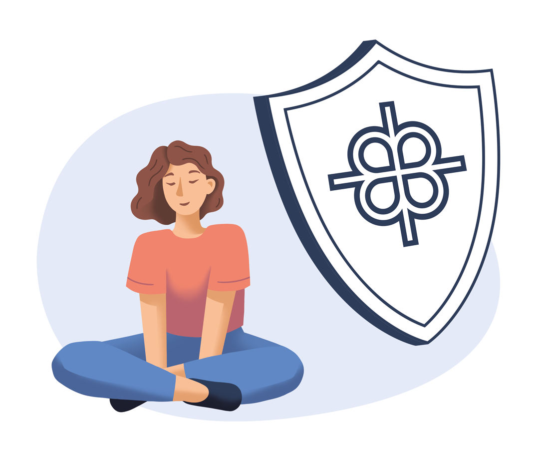 Vektor Illustration Frau und Schild