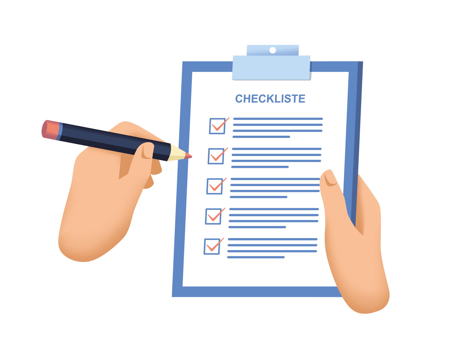 Grafik - Checkliste abhaken