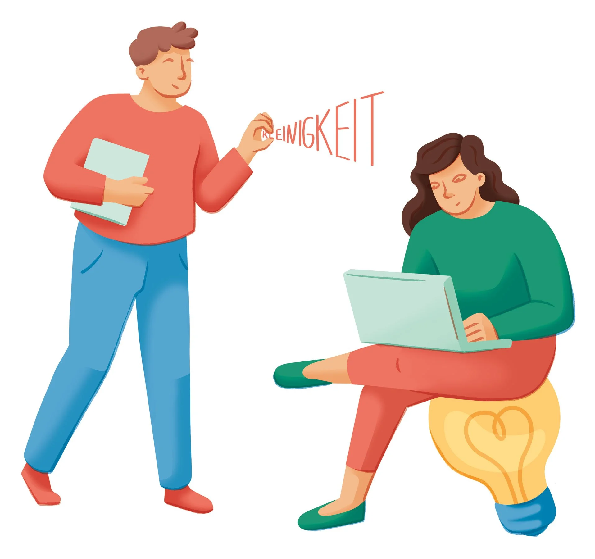 Editorial Illustration - Kleine Unterbrechungen während der Arbeitszeit