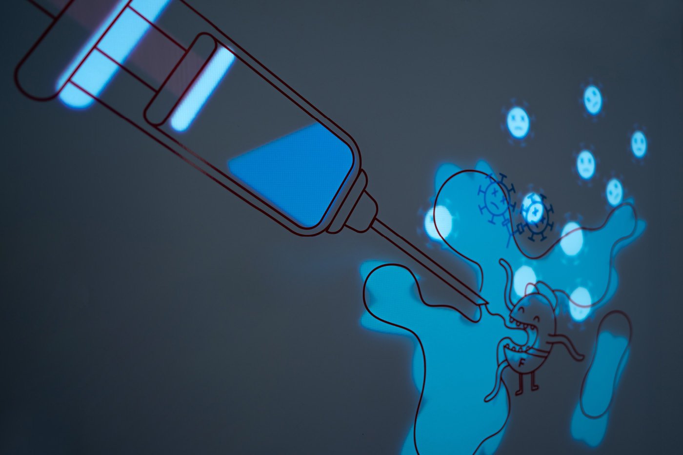 Lichtanimation Impfung