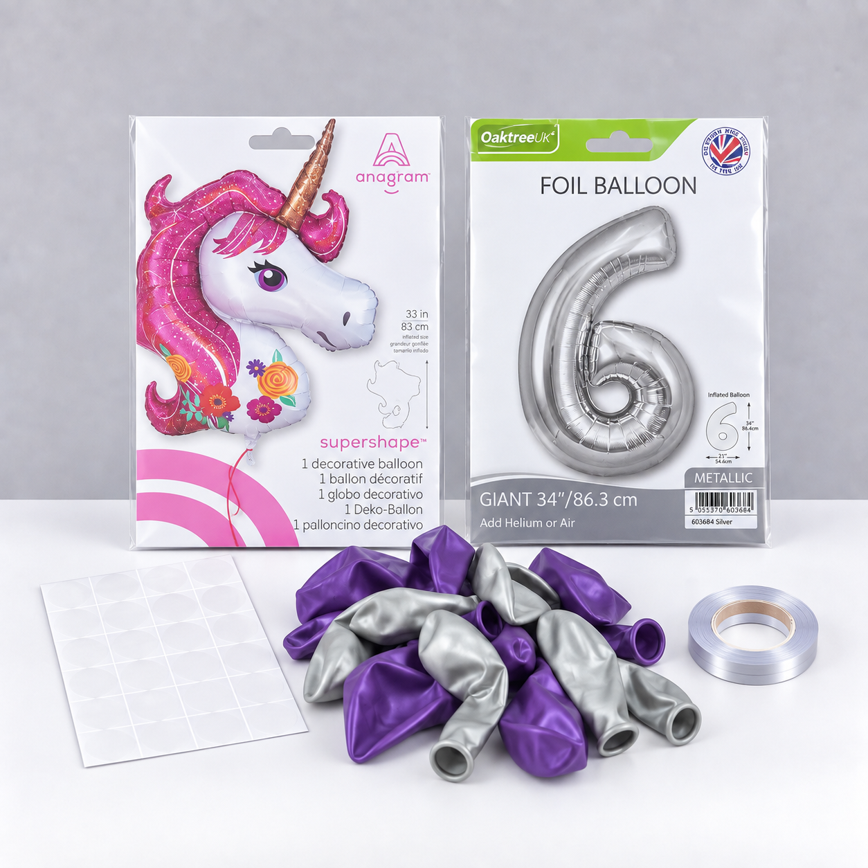DIY Unicorn & Number Balloon Stack Kit