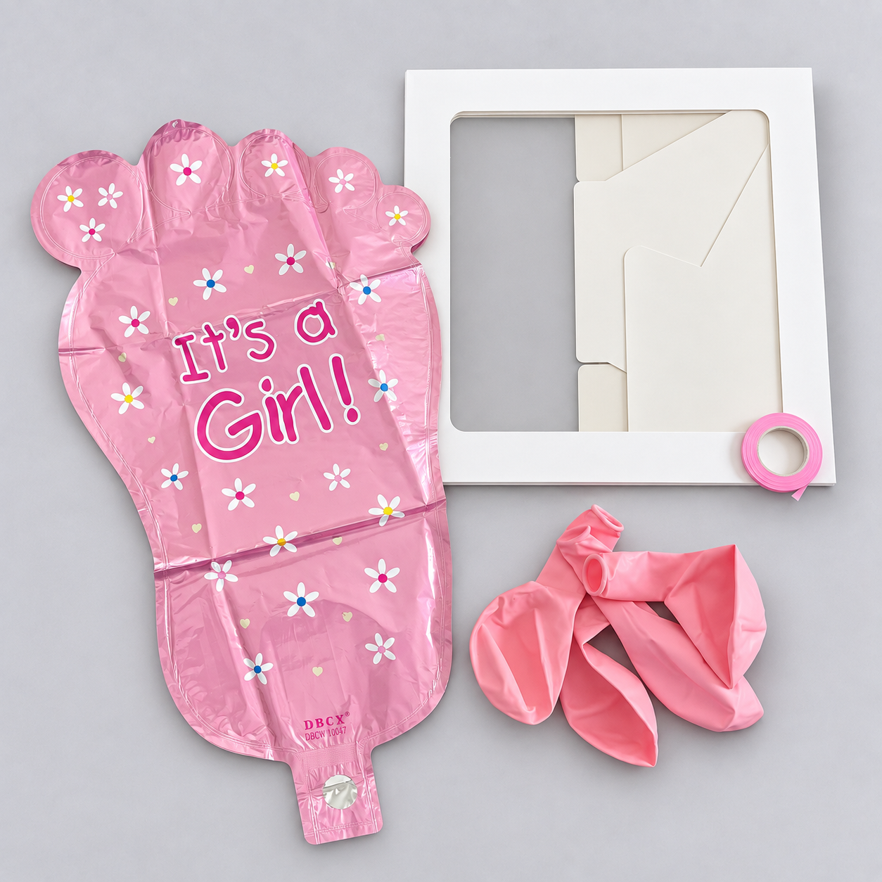 DIY Baby Balloon Box- Baby Foot