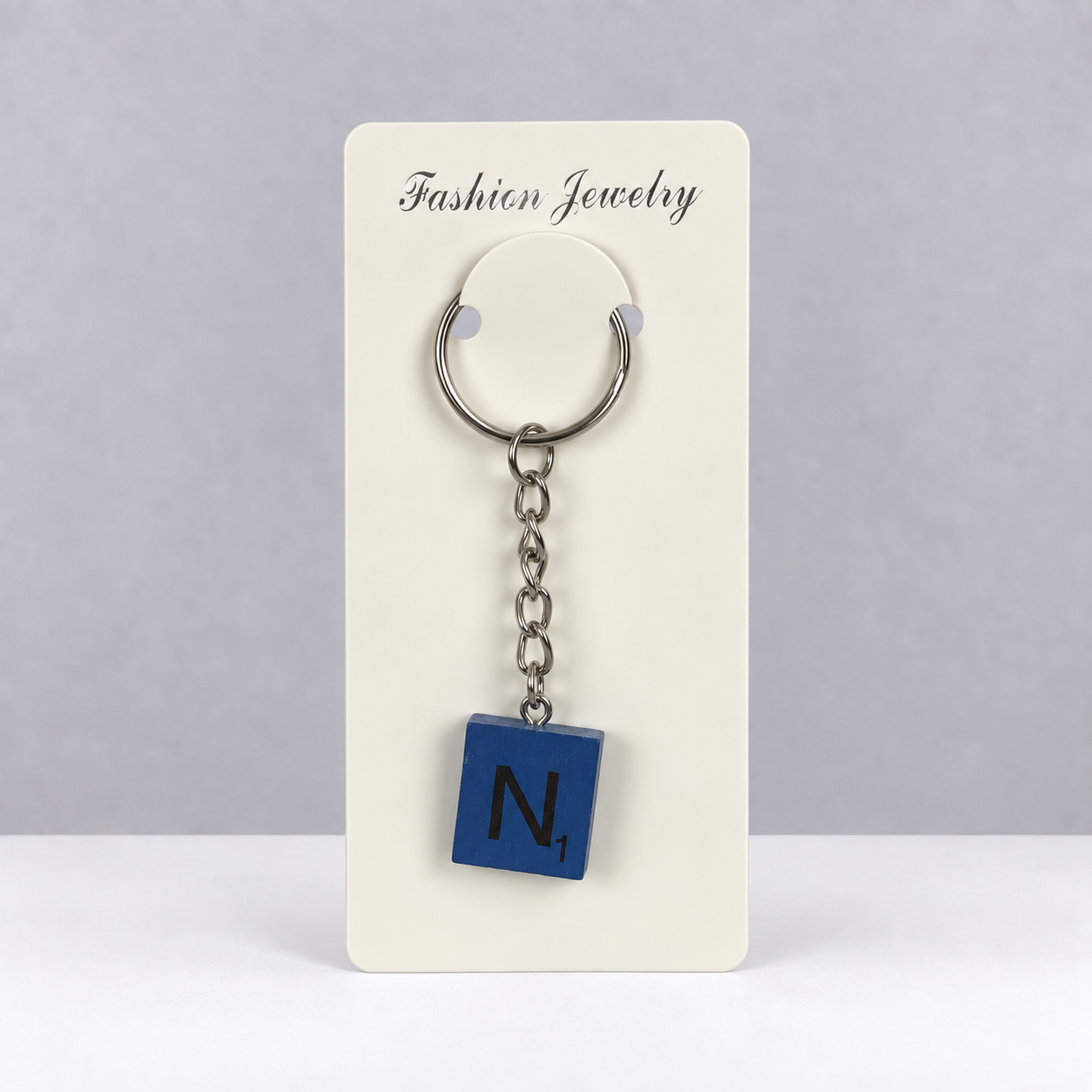 Dark Blue Scrabble Letter Keyring