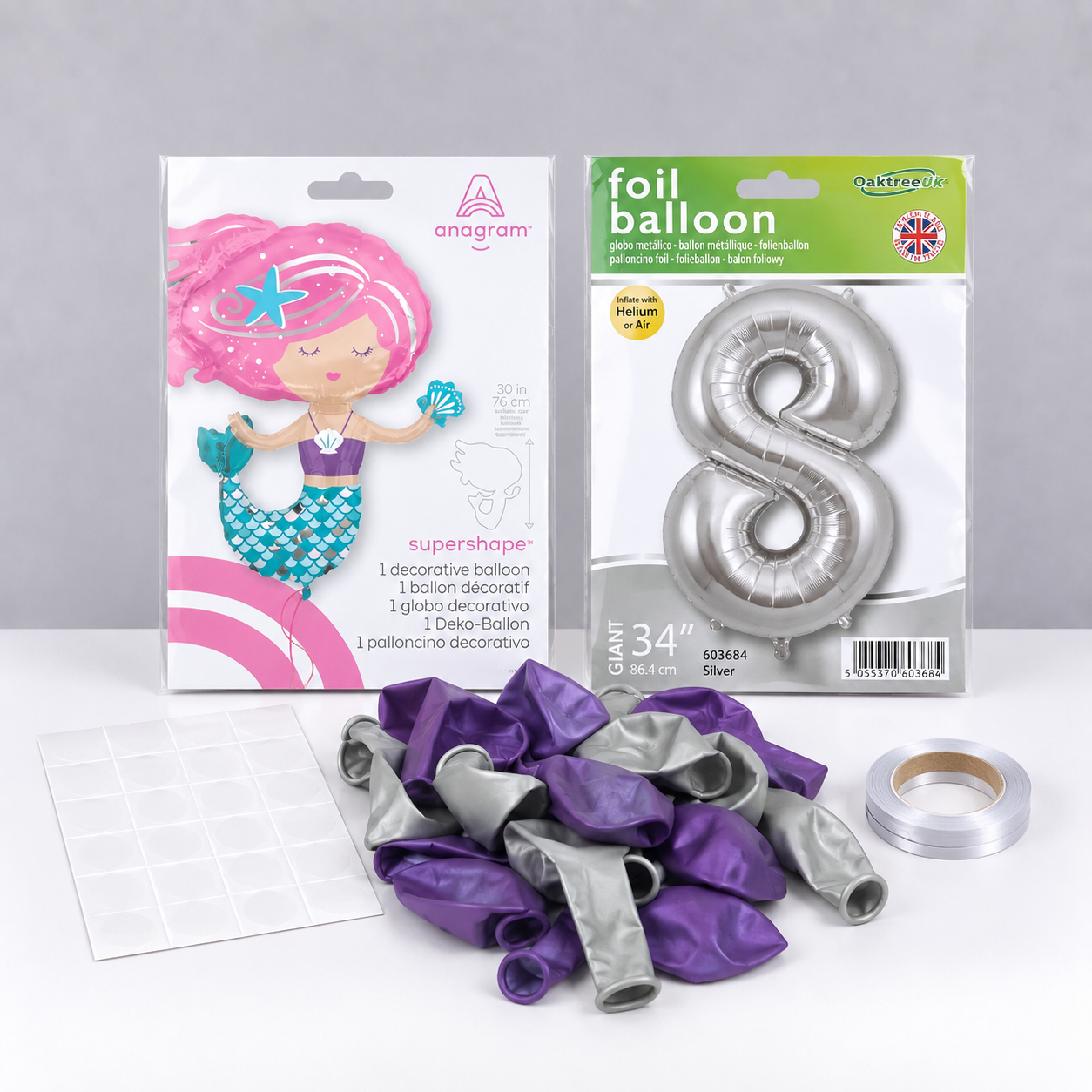 DIY Mermaid & Number Balloon Stack Kit