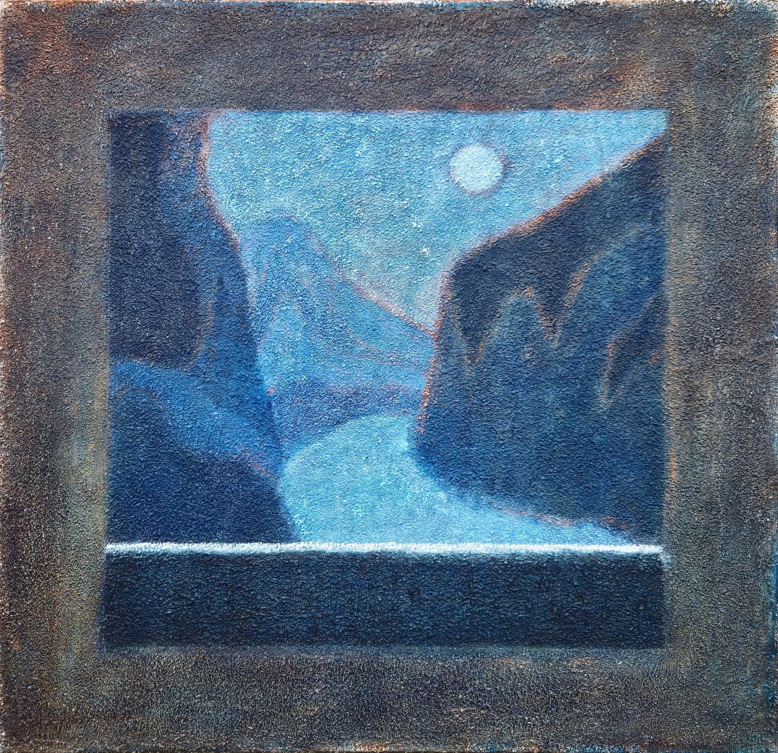 'drop' //50 x 50 cm // oil & sand on canvas