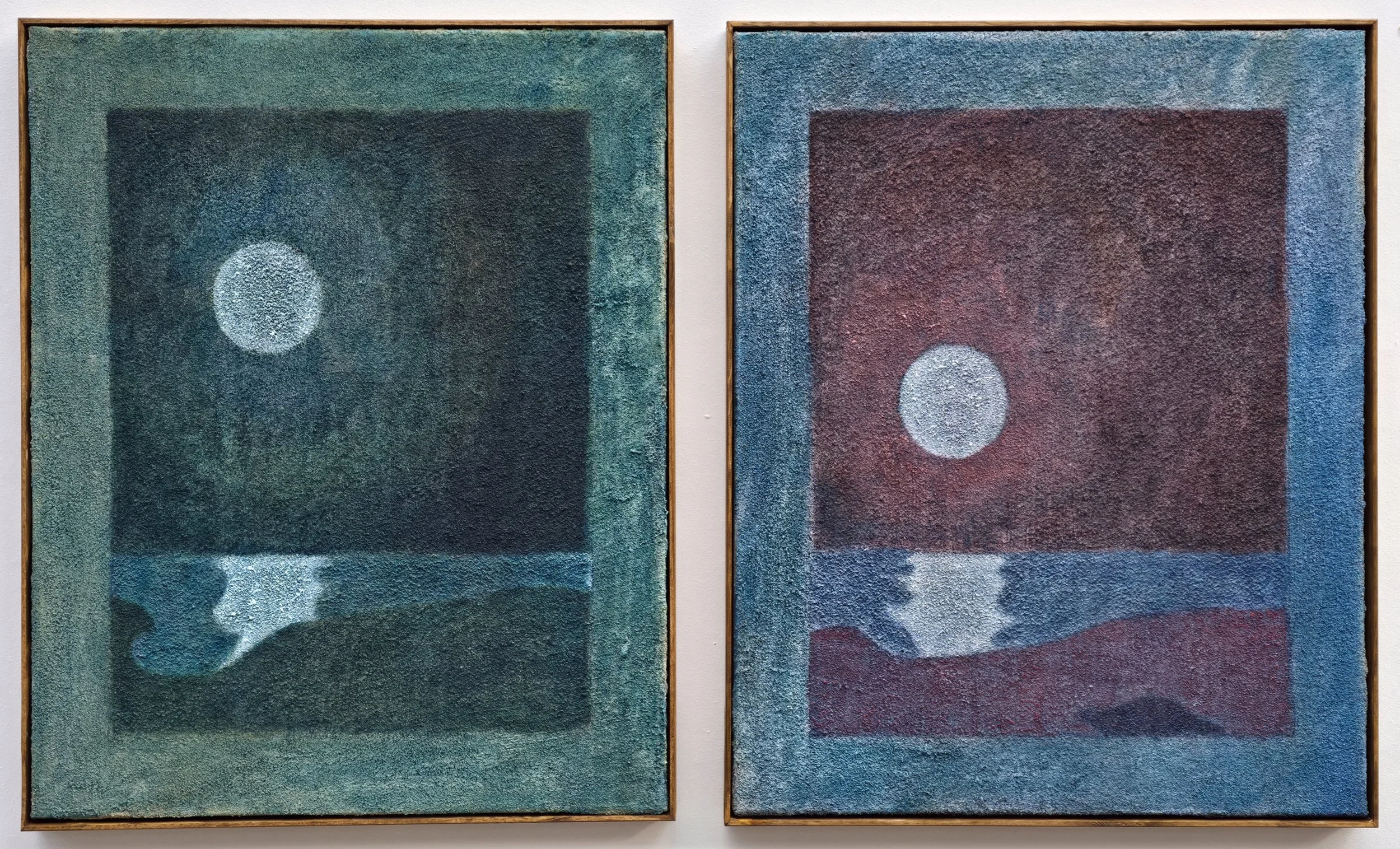 'low - I & II' // oil & sand on canvas in artist frame // 60 x 50 cm