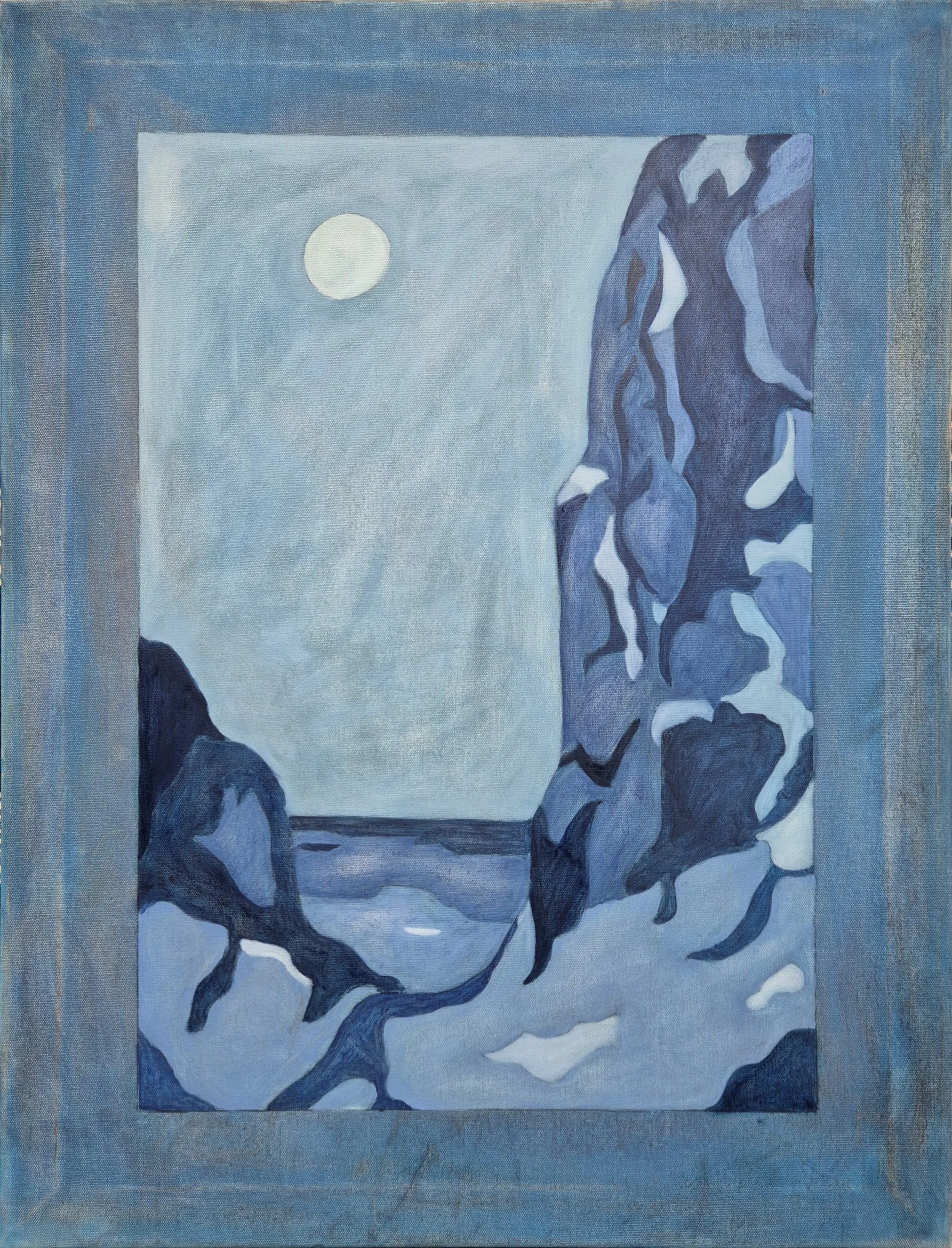'blue landscape'  - 2025 - 70 x 50 cm - oil on canvas