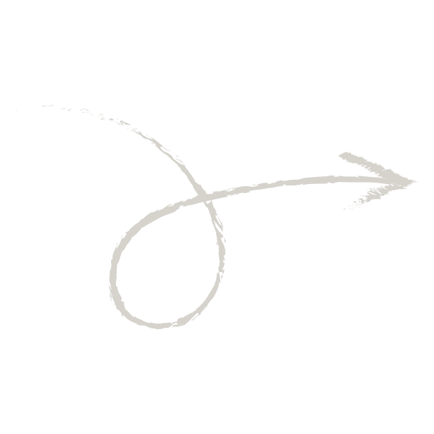White arrow on a transparent background.