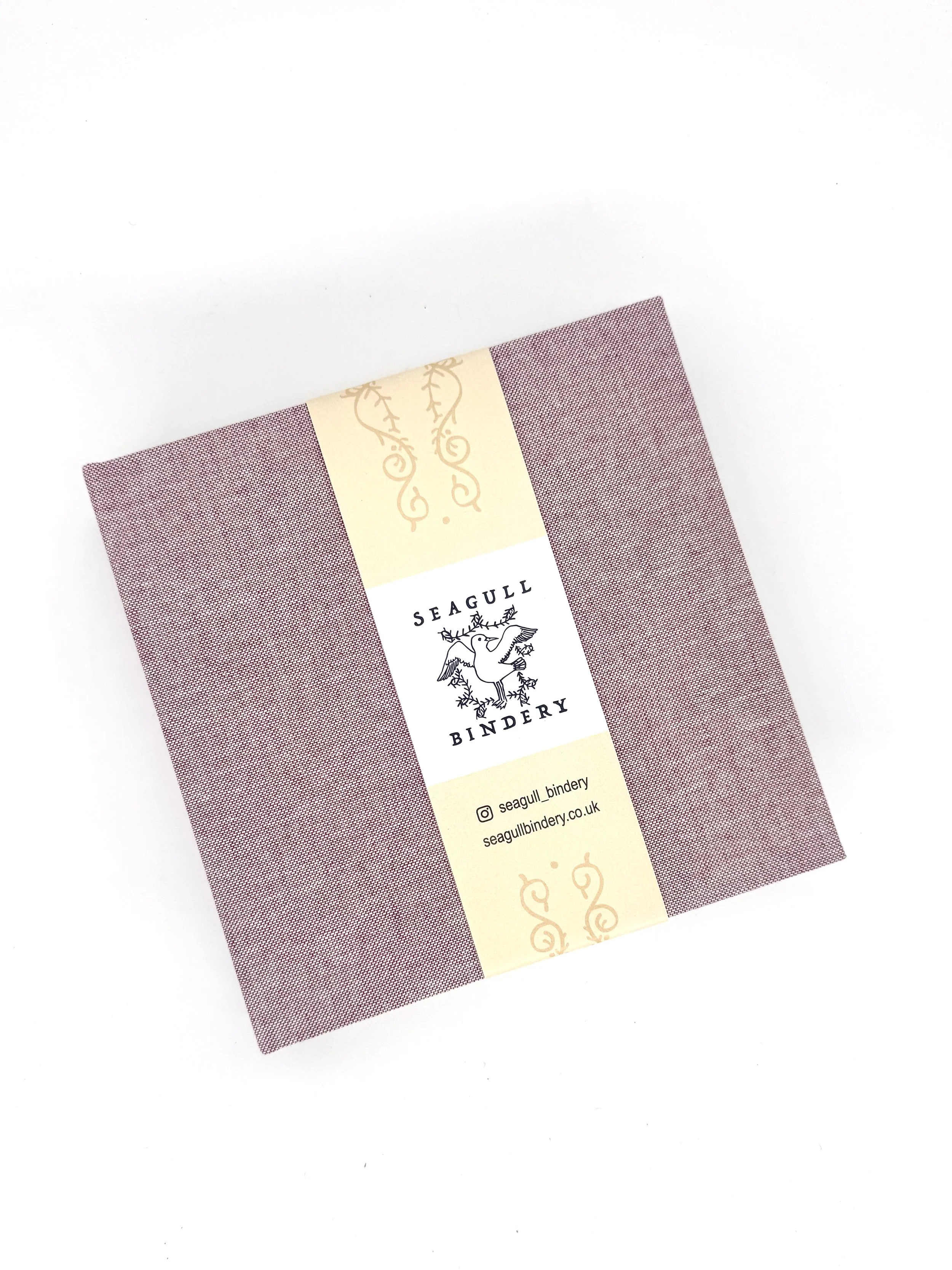 Square Khadi Sketchbook Pink and grey